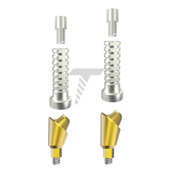 Angulated Multi Unit 1.4 Titanium Sleeve Set Slim Platform 45°