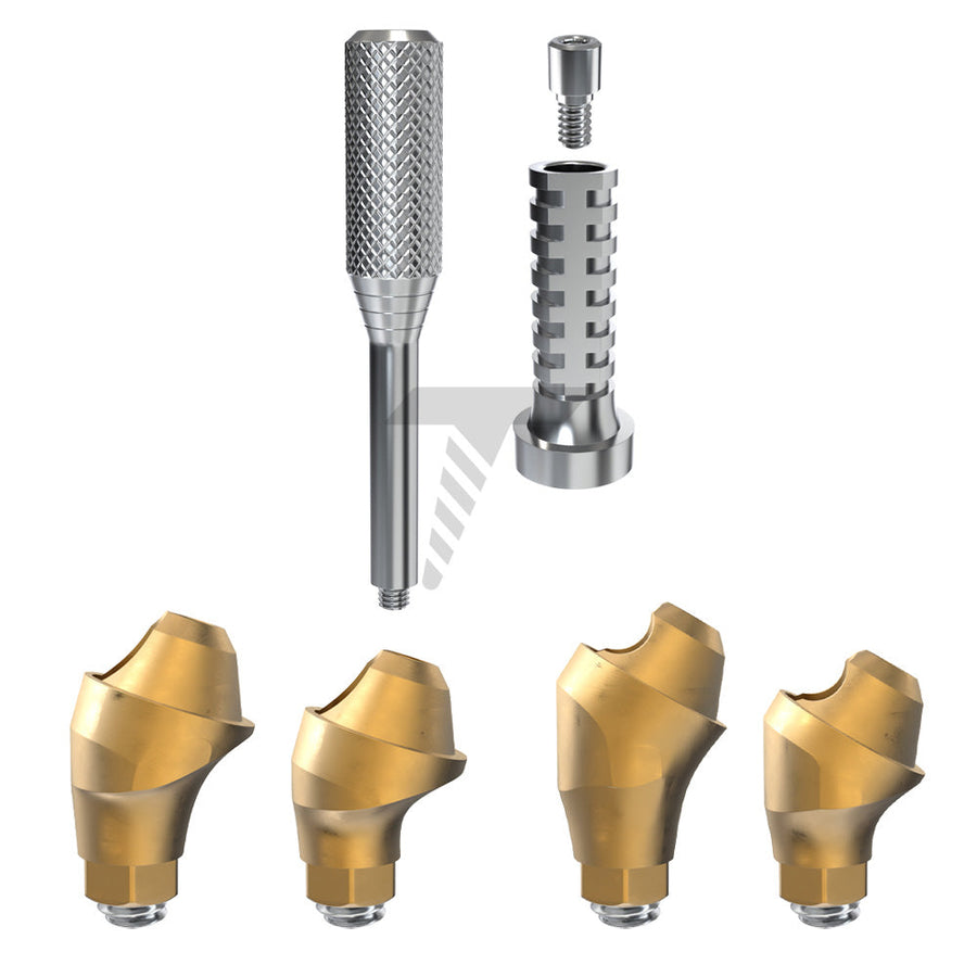 Angulated Multi Unit 17°/30° Titanium Sleeve Set Regular Platform (RP)