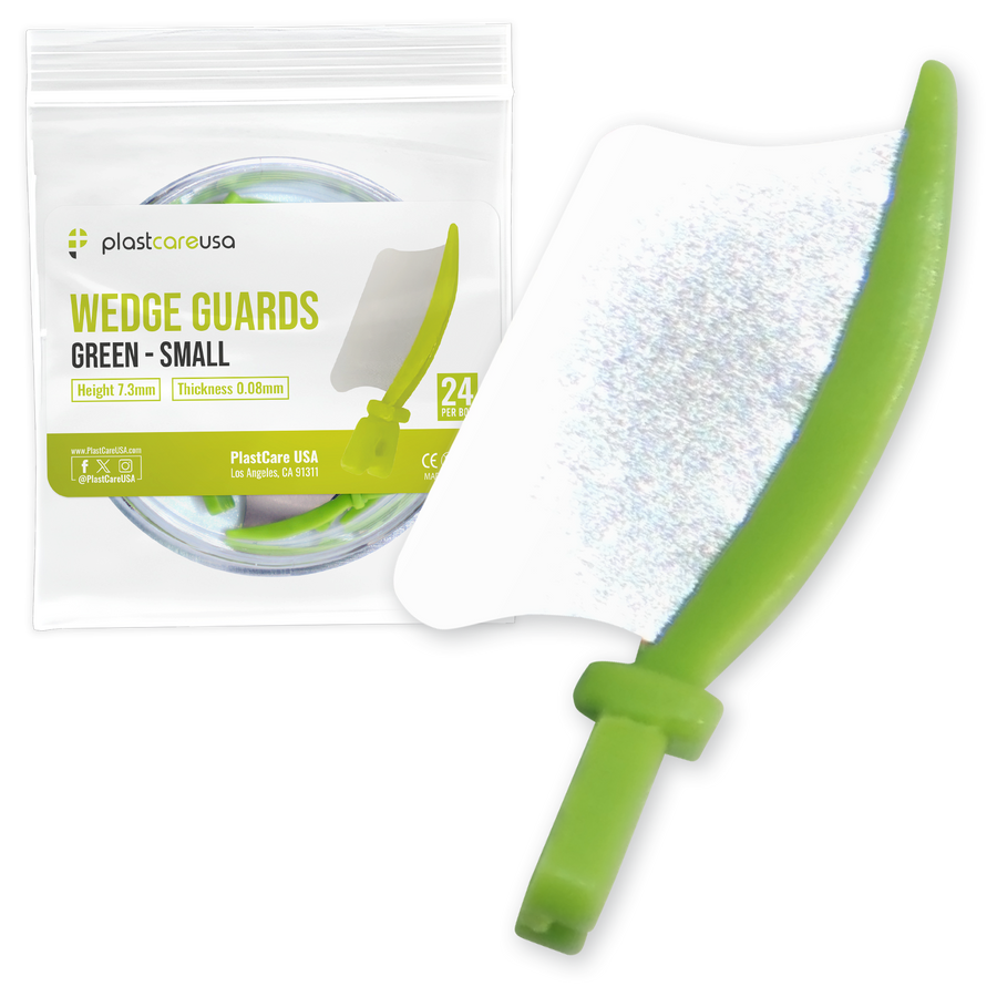 Green Wedge Guards – Small Dental Protective Shield (24/Box)