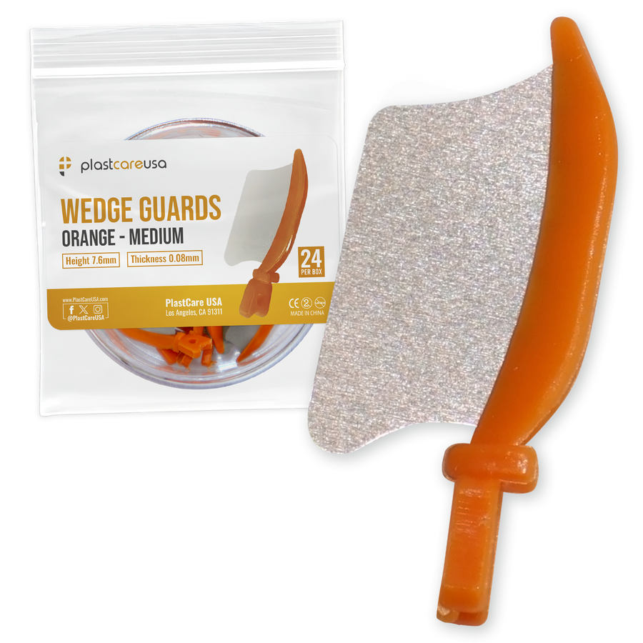 Orange Wedge Guards – Medium Dental Protective Shield (24/Box)