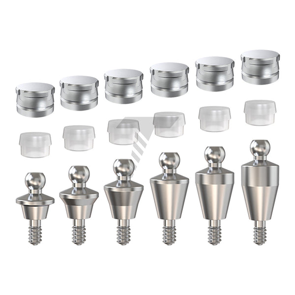 Straight Ball Attachment Standard Set Regular Platform (RP)