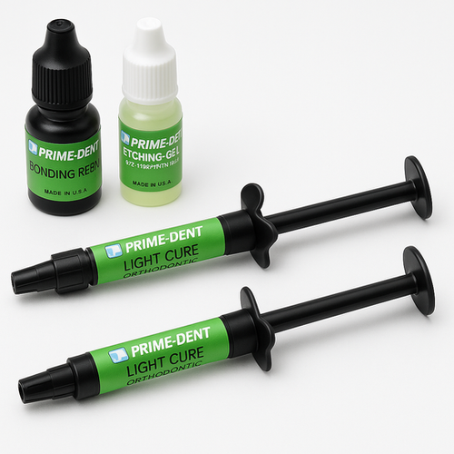 Prime-Dent Ortho Bond light cure orthodontic adhesive 2 syringes