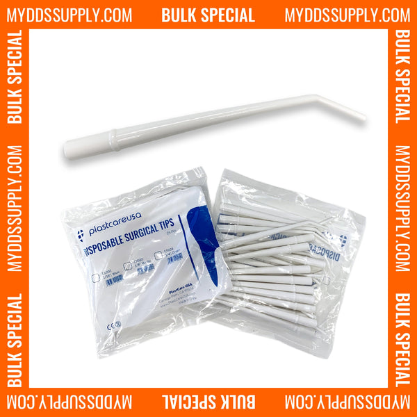 Medium White Dental Surgical Aspirator Suction Tips 250 count
