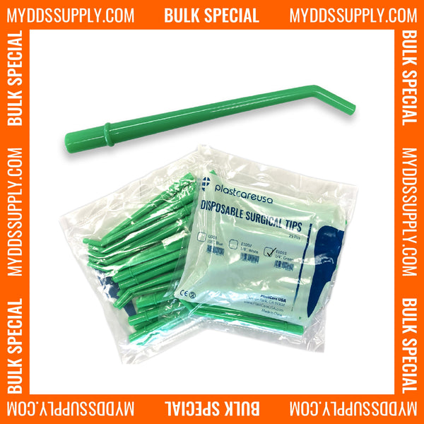 Large Green Dental Surgical Aspirator Suction Tips 250 count