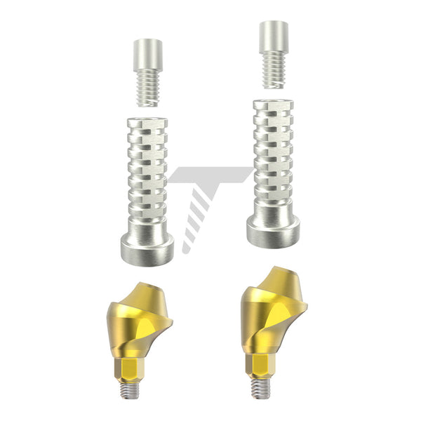 Angulated Multi Unit 1.4 Titanium Sleeve Set Slim Platform 17°