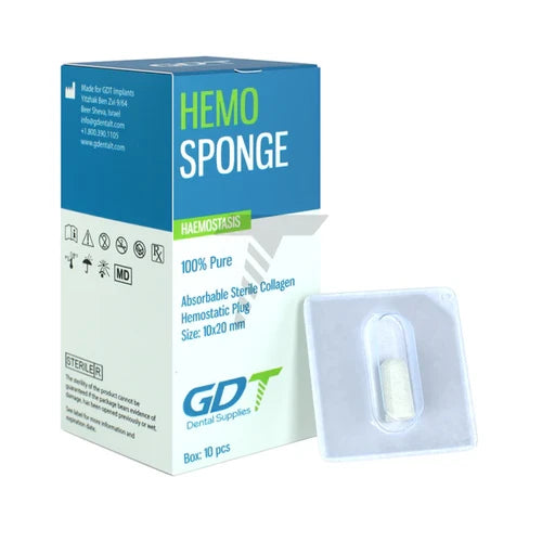 Hemosponge sterile bovine collagen hemostatic sponge 10x20mm
