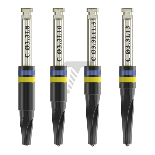 DLC Conical Integral Stopper Drills Ø2.1mmXØ3.3mm