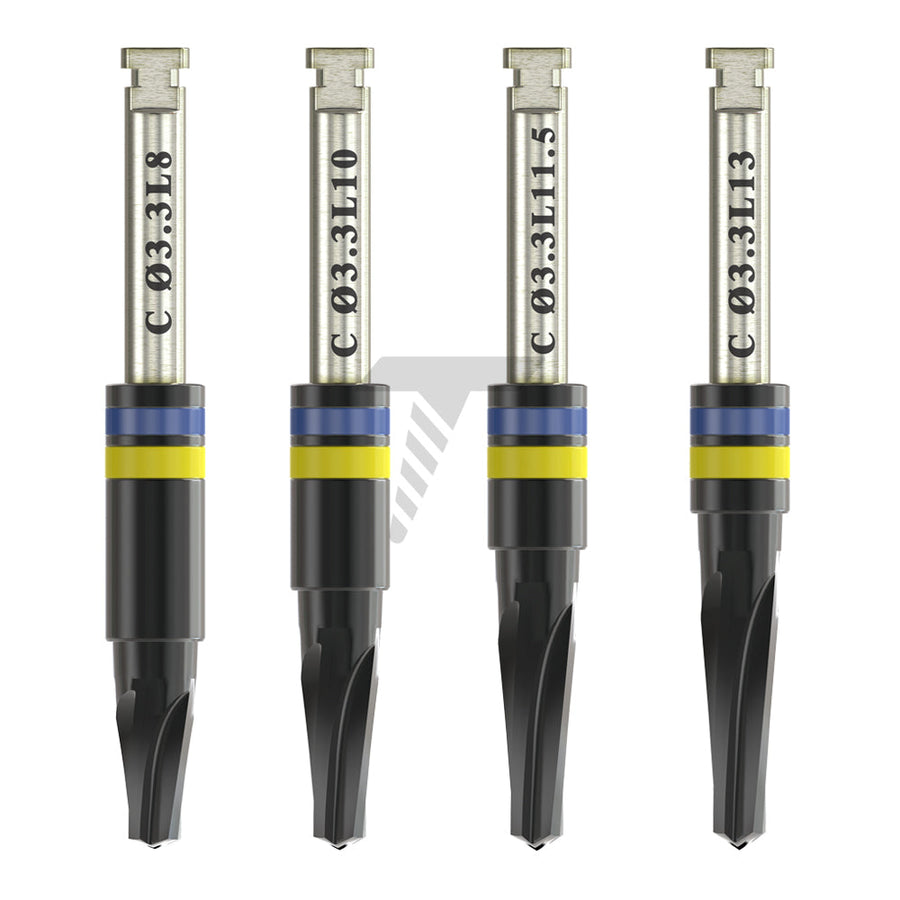 DLC Conical Integral Stopper Drills Ø2.1mmXØ3.3mm