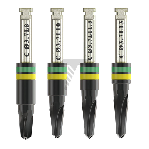 DLC Conical Integral Stopper Drills Ø2.8mmXØ3.7mm